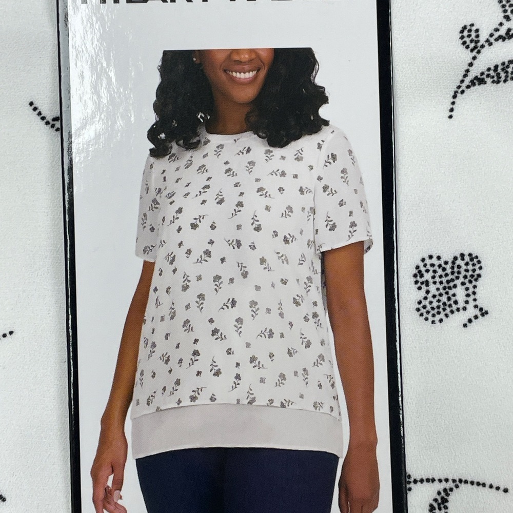 Hilary Radley Women's M Blouse White d1068